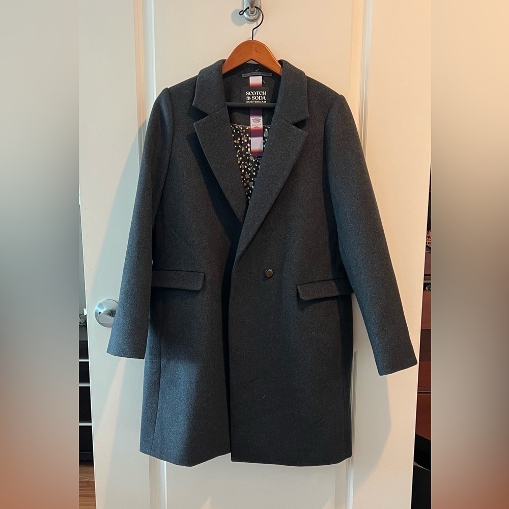Scotch & Soda Single Breasted Midi Coat